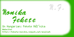 monika fekete business card